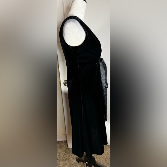 Vintage 90’s y2k Scarlett Nite Velvet Cocktail Dress Plunging Neck gilmore girls - Picture 5 of 9